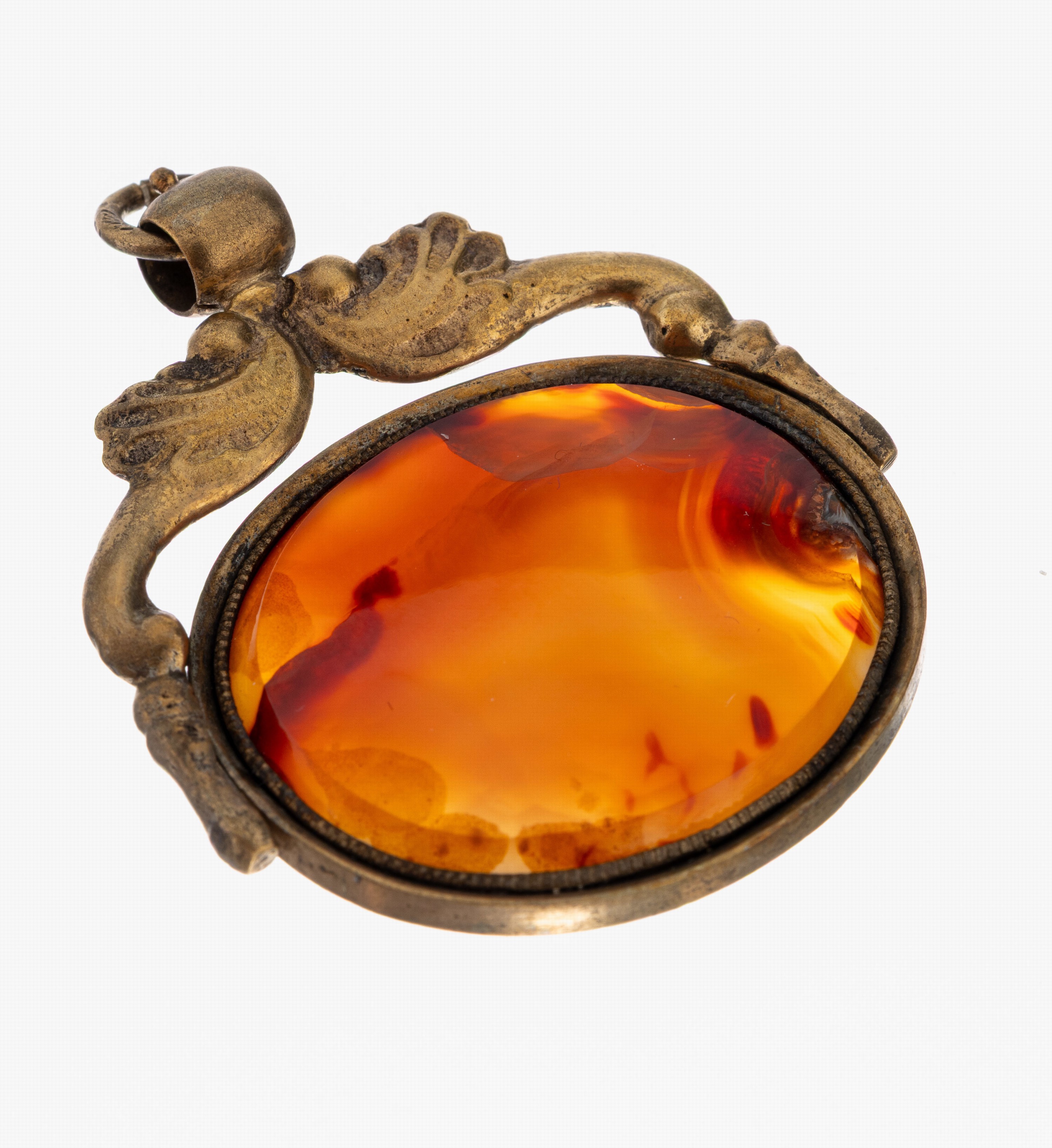 Image 27053150 - Biedermeier Achat-Petschaft, um 1850-60, Metall verg., ungewöhnliche Gestaltung, ...