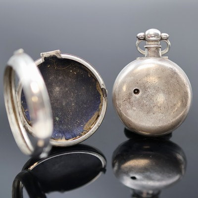 27053252a - BEESLEY Liverpool schwere Ankertaschenuhr im Sterlingsilber Doppelgehäuse, Hallmark ...