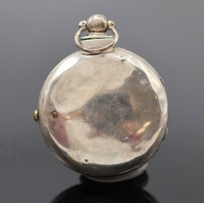 27053253a - Spindeltaschenuhr im Sterlingsilber- Doppelgehäuse Nr. 11082, Hallmark Birmingham 1840, ...