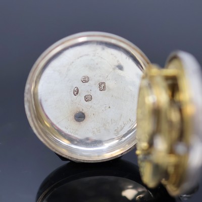 27053253g - Spindeltaschenuhr im Sterlingsilber- Doppelgehäuse Nr. 11082, Hallmark Birmingham 1840, ...
