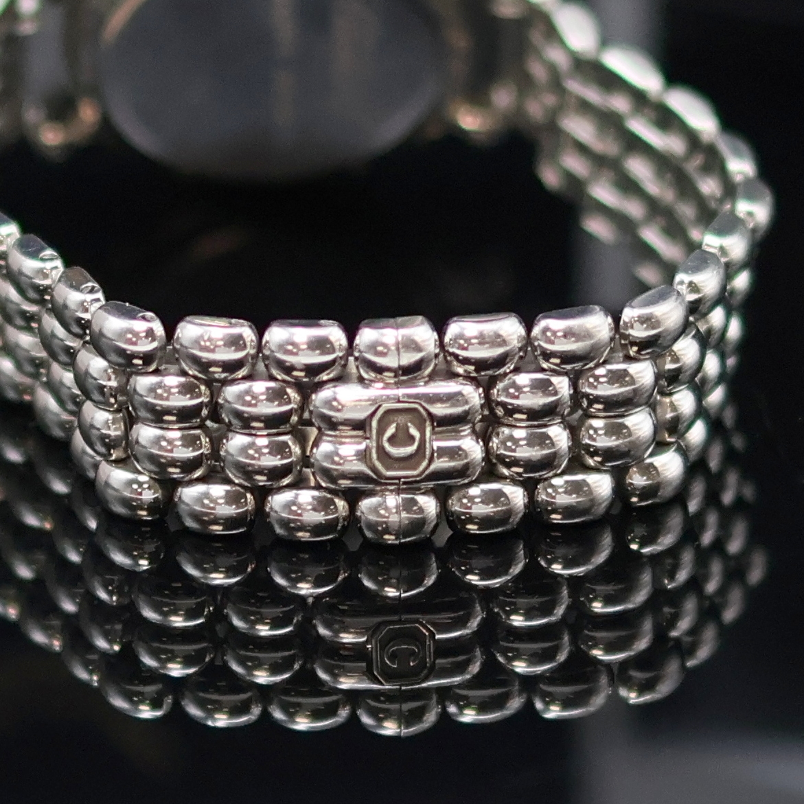 Detail b: CHOPARD Happy Sport Armbanduhr Referenz 27/8236-23, Schweiz um 2000, quarz, Edelstahlgeh. inkl. orig. Gliederband m. dopp. Faltschl., Krone sowie ...