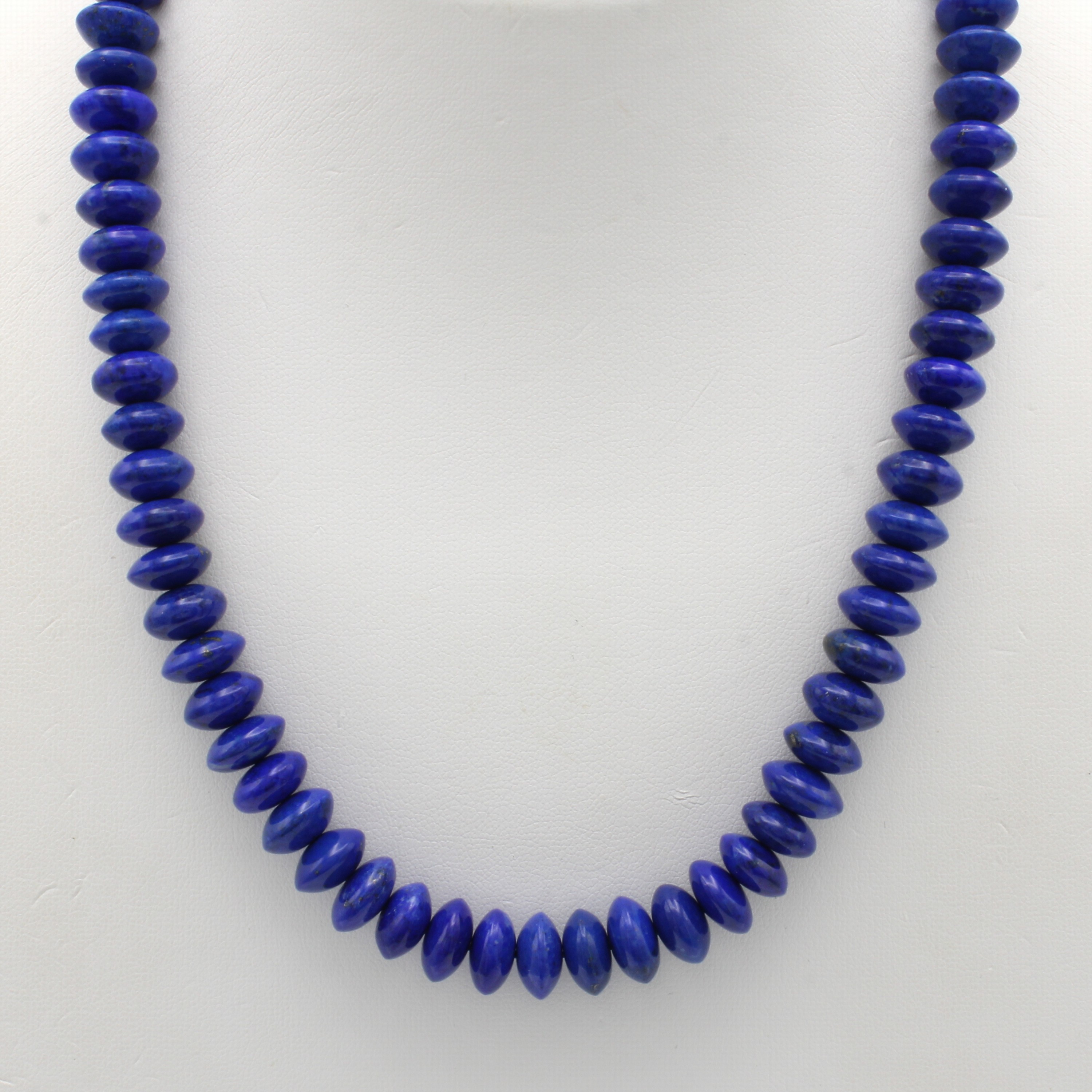 Image 27054050 - Kette mit Lapislazuli, Karabinerschl. verg.,linsenförm. Lapislazuli, L. ca. 43 cm ...