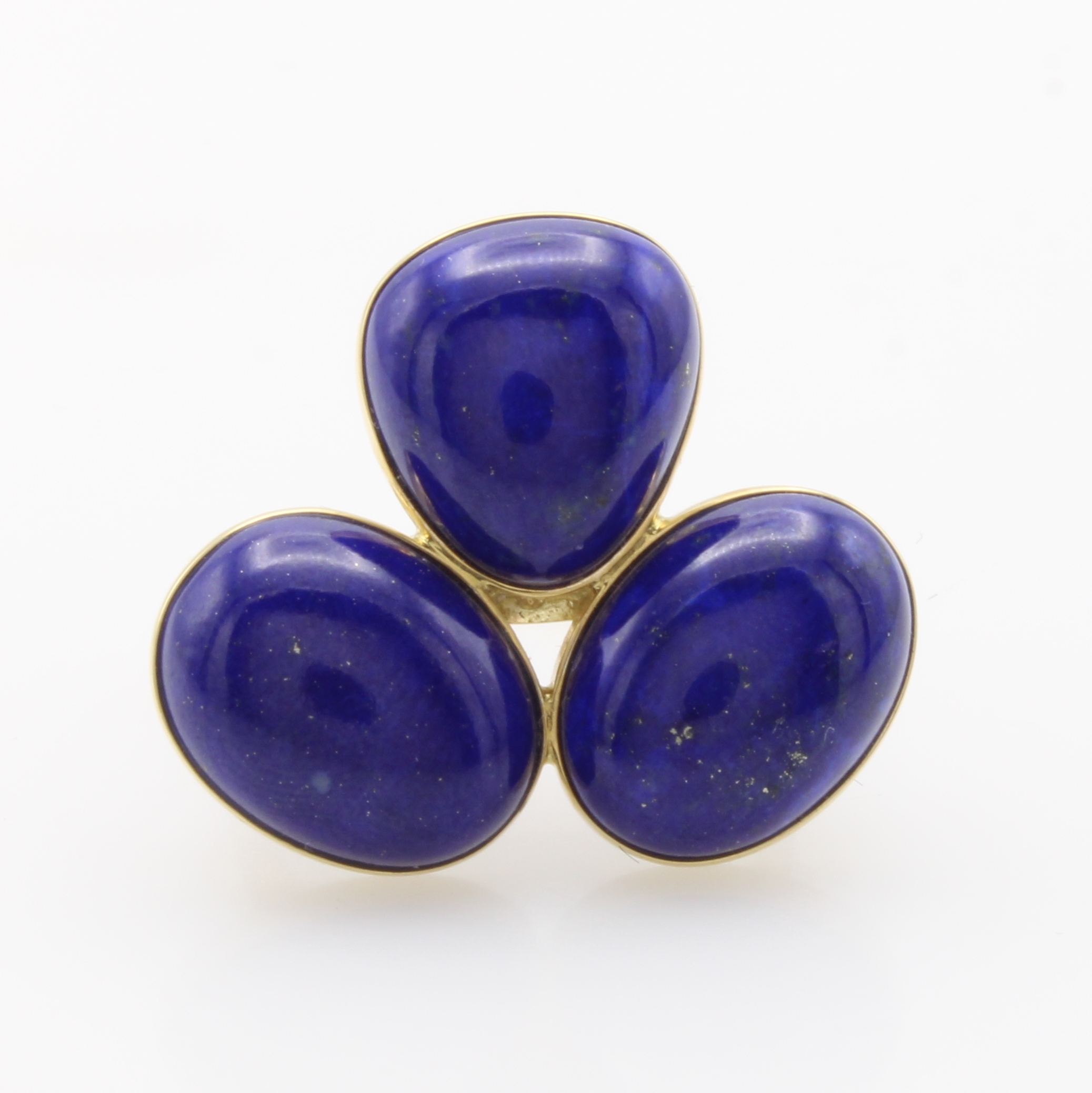 Image 27054080 - Lapislazuliring, GG 585/000, 3 Lapislazuli- cabochons, RW ca. 56 Schätzpreis: 680, - EUR