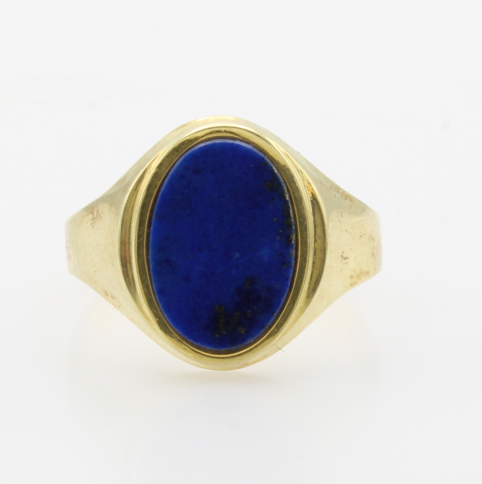 Image 27054081 - Ring mit Lapislazuli, GG 585/000, ovaler Lapislazuli, RW ca. 55 Schätzpreis: 460, - EUR