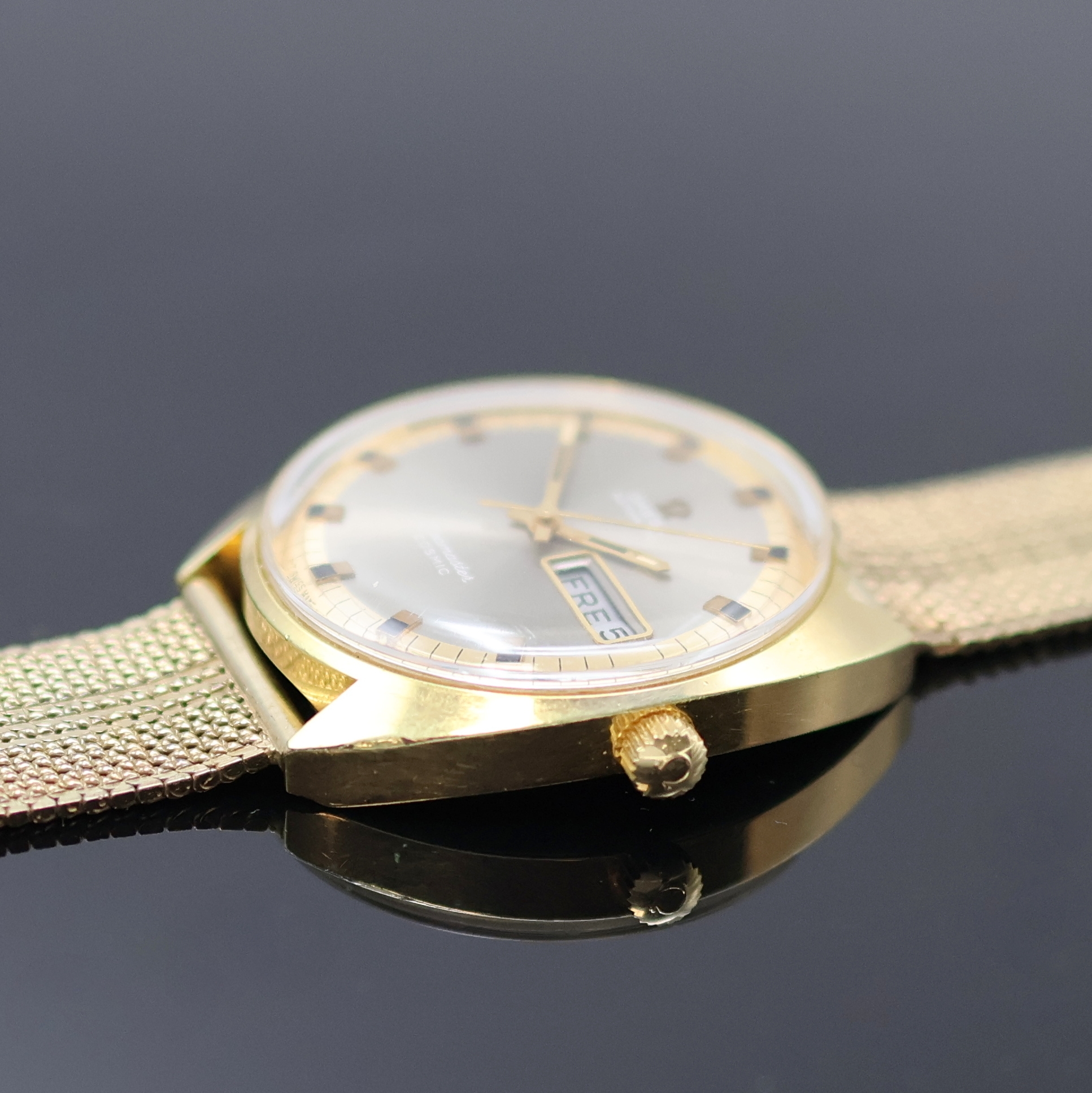 Detail c: OMEGA Seamaster Cosmic vergoldete Armbanduhr Referenz 166.036, Schweiz 1960er Jahre, Automatik, Monocoque-Geh., neutr. Goldband in GG 333/000, ...