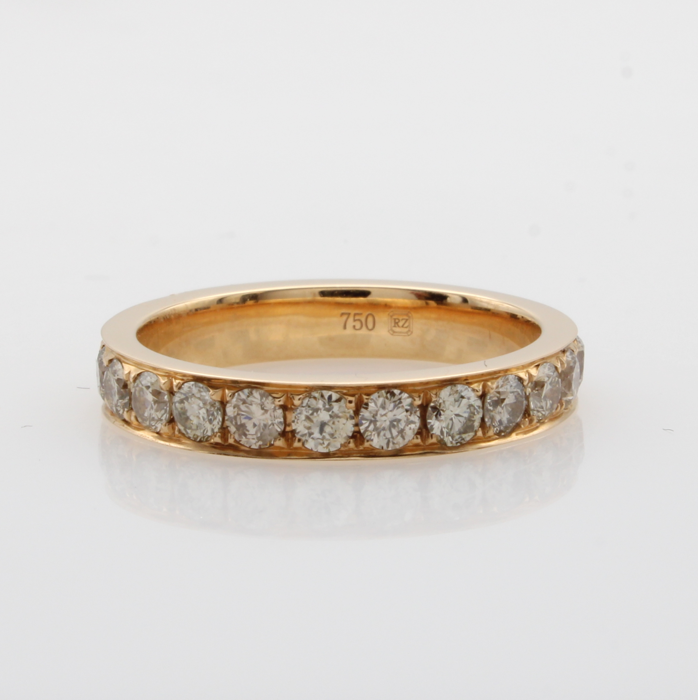 Image 27054285 - Memoryring mit Brillanten, RG 750/000, Brill. zus. ca. 1.83 ct braun nat./si, RW ca. 56 ...