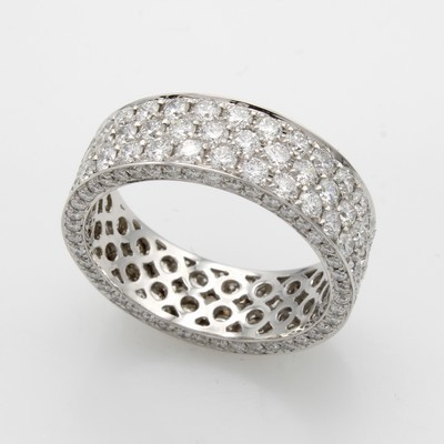 27054235a - Ring mit Brillanten, WG 750/000, 175 Brill. rundum und seitl. bes. zus. ca. 3.54 ct ...