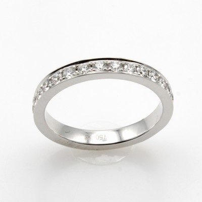 27054280a - Memoryring mit Brillanten, WG 750/000, Brill. zus. ca. 0.98 ct feines Weiß/si, RW ca. ...