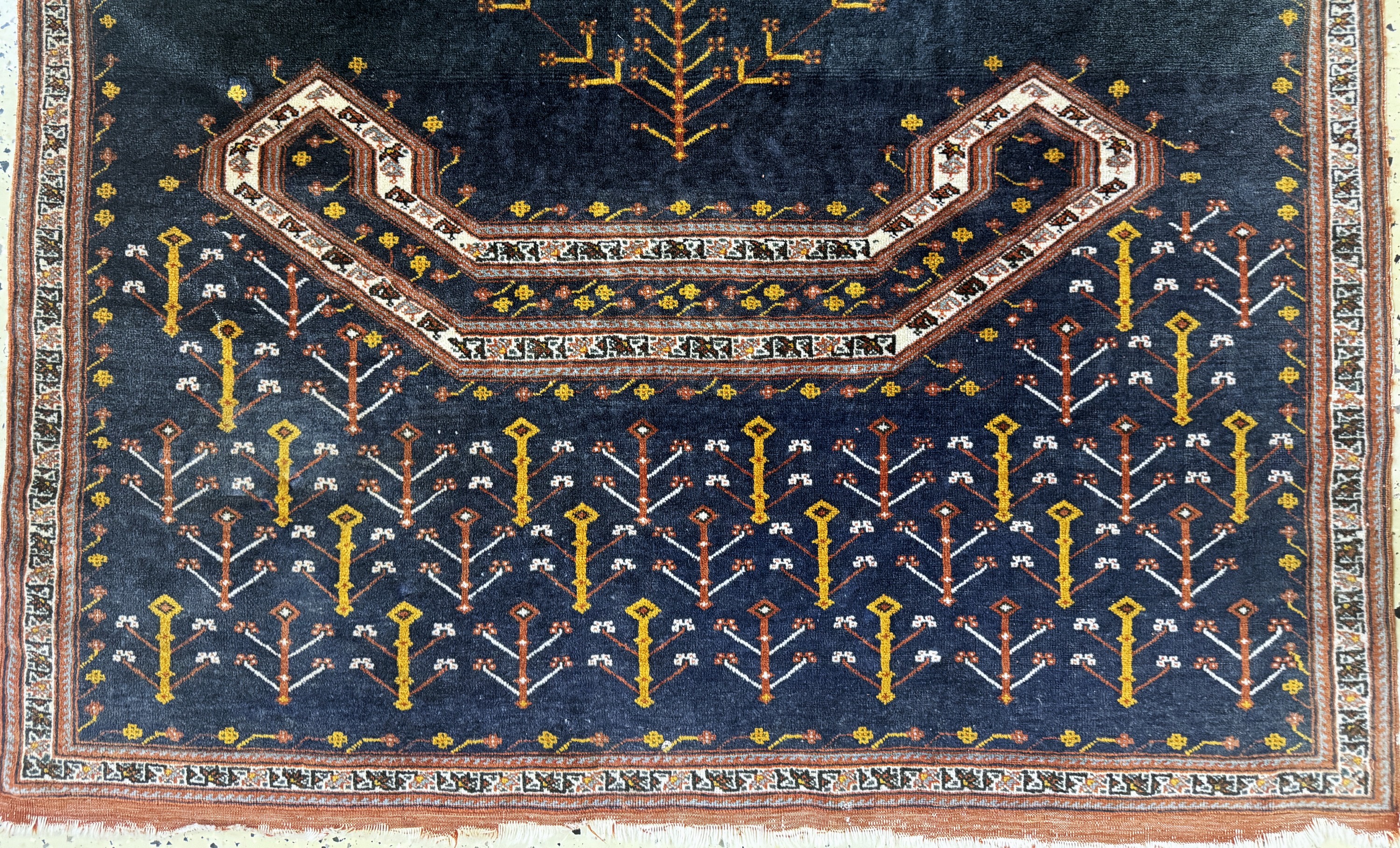 Detail b: Afschar fein, Persien, Mitte 20.Jhd, Wolle auf Wolle, ca. 120 x 115 cm, EHZ: 2