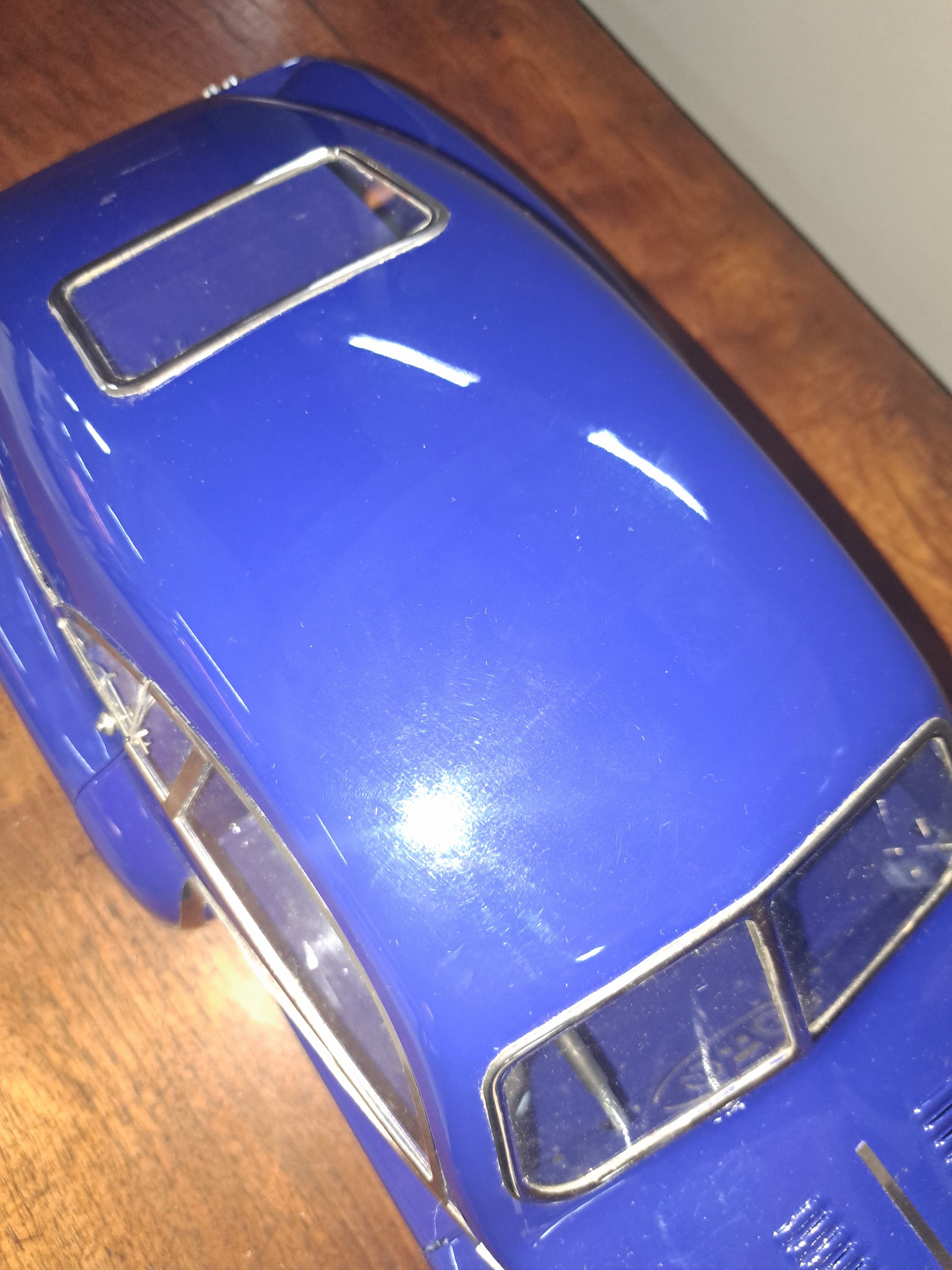 Detail l: The Blue Car, maßstabsgetreues Modell (1:7) des Talbot Lago T26, Magic Super Toys, Frankfurt, 2010er-Jahre, eines von 50 handgefertigten Exemplaren, ...