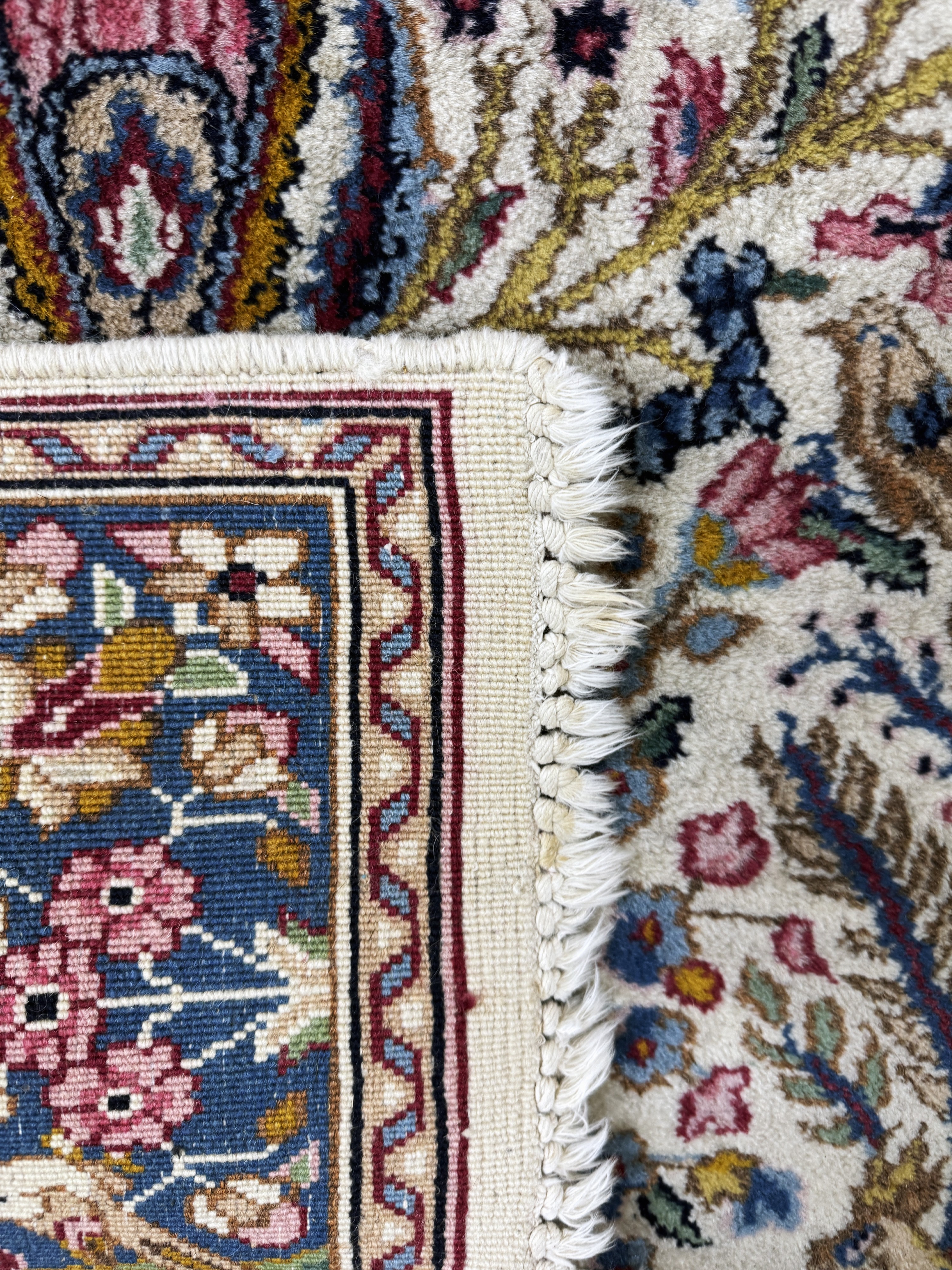 Detail h: 2 Lots Kerman fein, Persien, Ende 20.Jhd, Wolle auf Baumwolle, ca. 154 x 90 cm, Reinigungsbedürftig, EHZ: 2