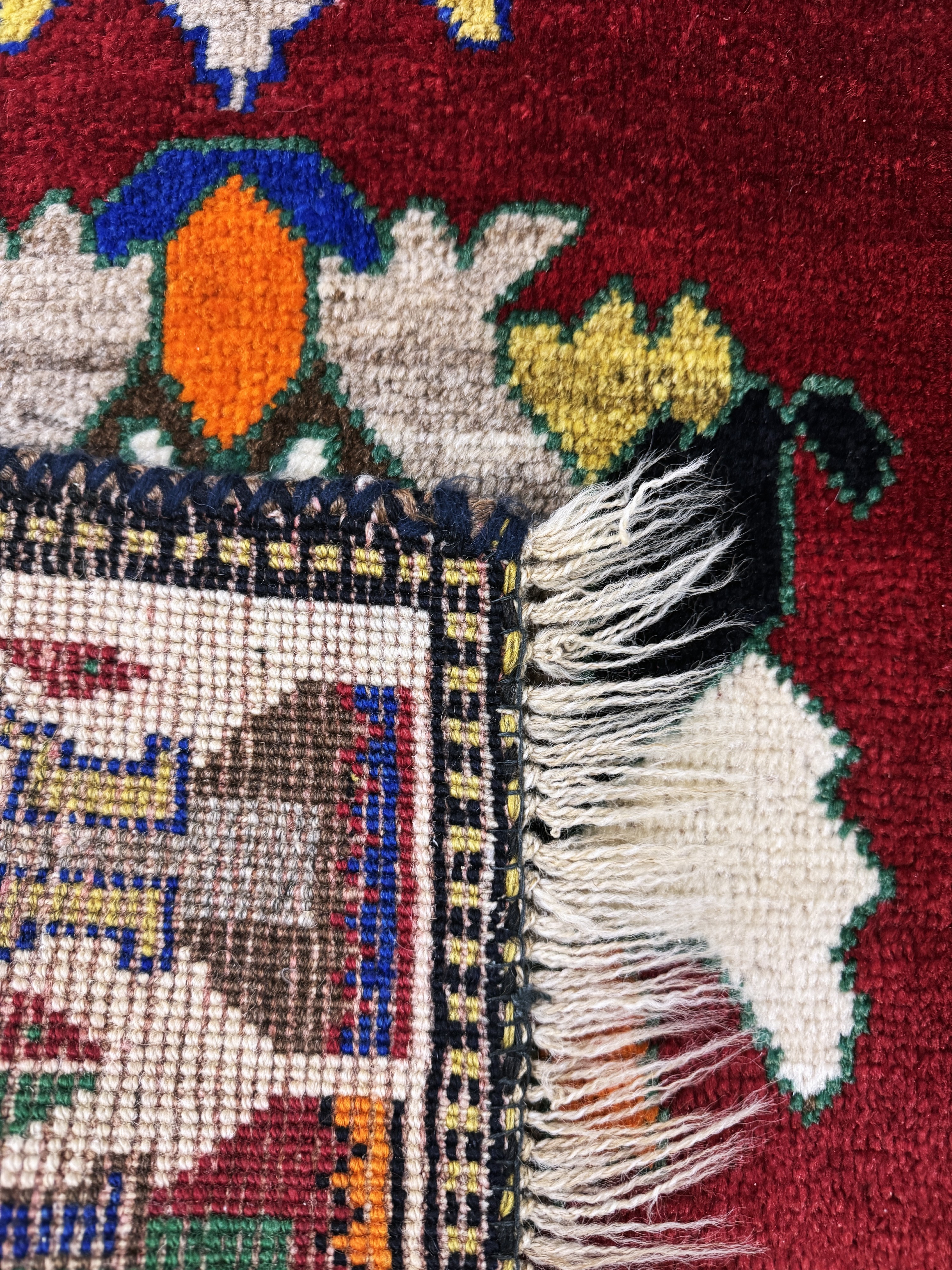 Detail f: Gabbeh alt, Persien, Mitte 20.Jhd, Wolle auf Wolle, ca. 155 x 100 cm, EHZ: 2
