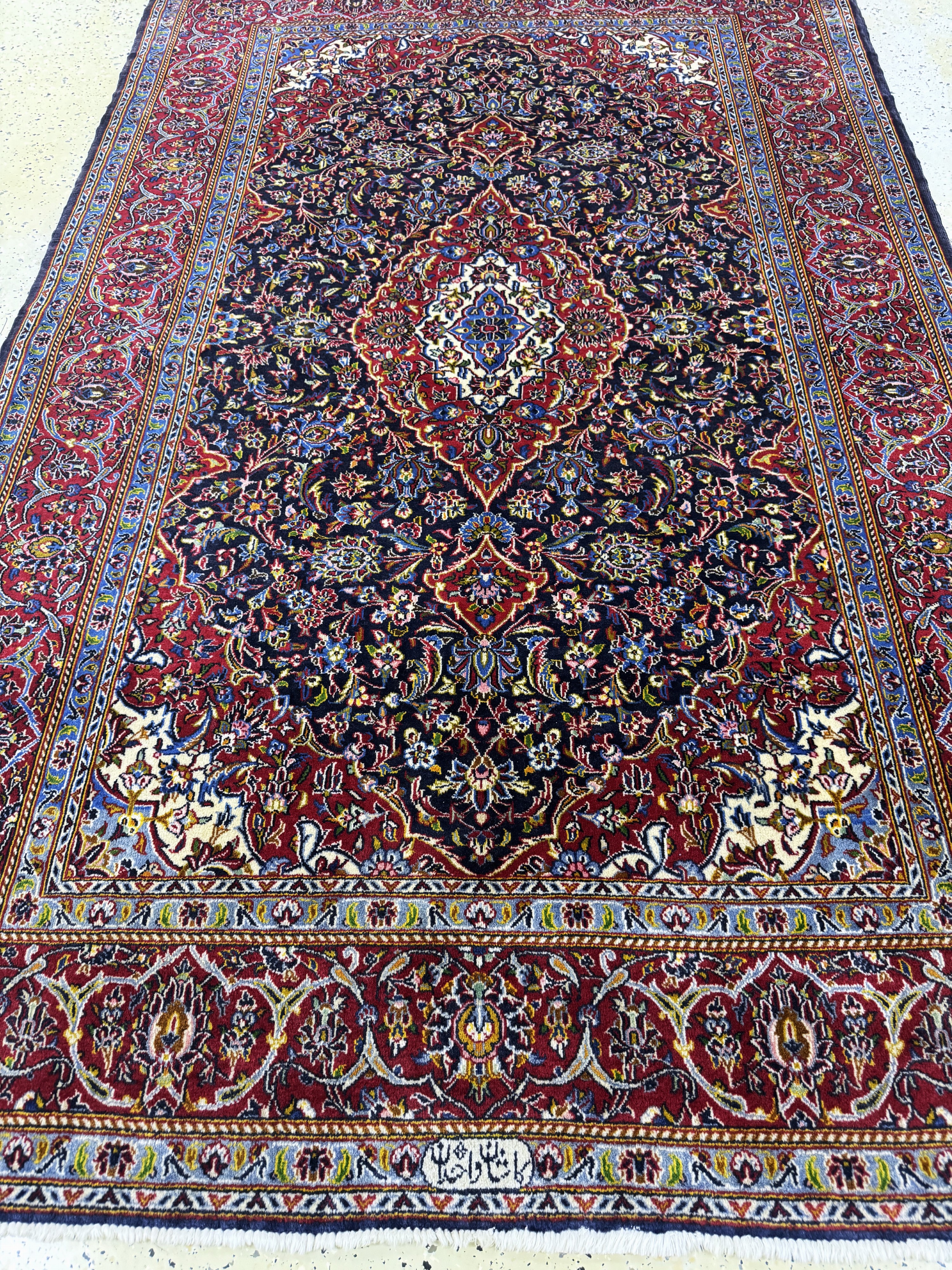 Detail e: Keschan Kork signiert, Persien, Ende 20.Jhd, Korkwolle auf Baumwolle, ca. 234 x 144cm, EHZ: 2