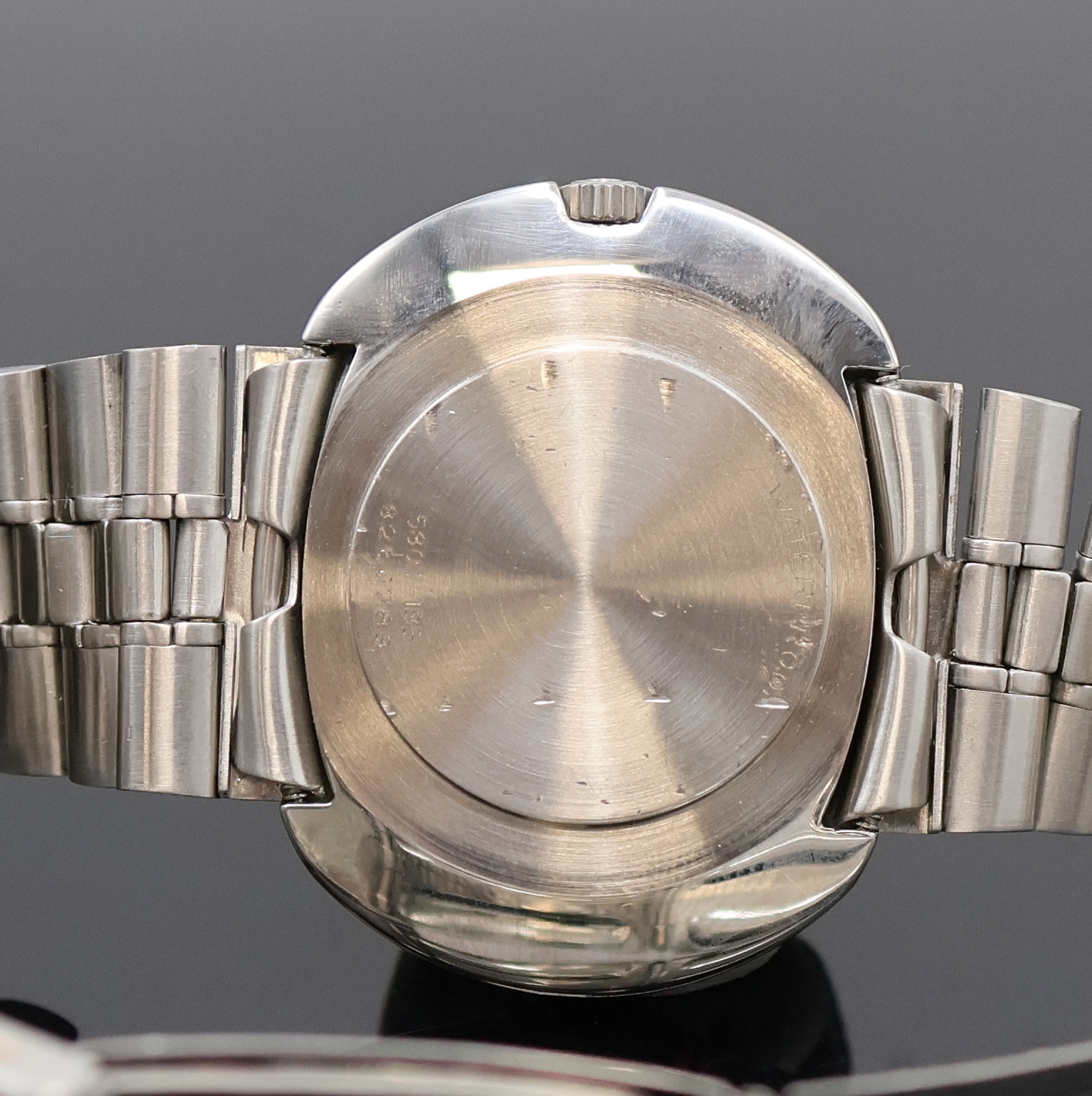 Detail f: CERTINA Revelation Herrenarmbanduhr Referenz 5801 185, Schweiz um 1970, Automatik, Einschalengeh. in Edelstahl, orig. Krone, orig. Certina Stahlband ...