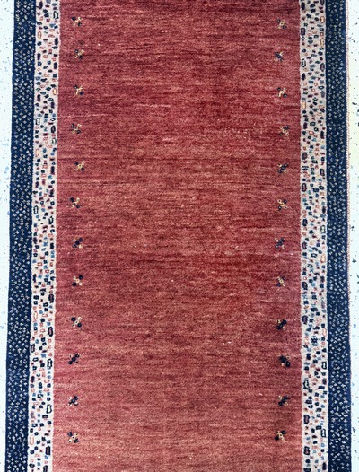 27054508b - Gabbeh fein Loribaft, Persien, Ende 20.Jhd,Wolle auf Wolle, ca. 260 x 74 cm, EHZ: 2 ...