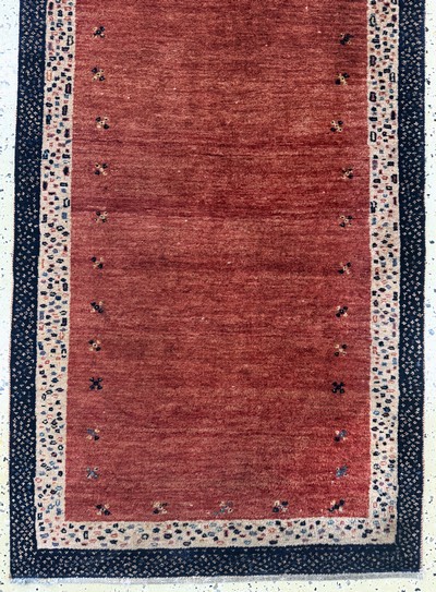 27054508c - Gabbeh fein Loribaft, Persien, Ende 20.Jhd,Wolle auf Wolle, ca. 260 x 74 cm, EHZ: 2 ...