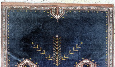 27054512a - Afschar fein, Persien, Mitte 20.Jhd, Wolle auf Wolle, ca. 120 x 115 cm, EHZ: 2 ...