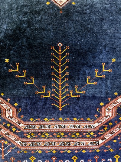 27054512c - Afschar fein, Persien, Mitte 20.Jhd, Wolle auf Wolle, ca. 120 x 115 cm, EHZ: 2 ...