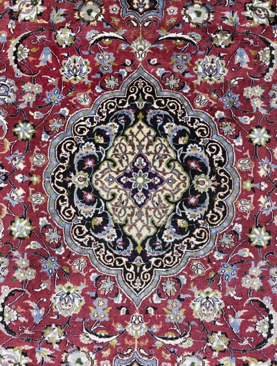 27054521c - Mesched, Persien, Ende 20.Jhd, Wolle mit Seide, ca. 353 x 247 cm, EHZ: 2 Schätzpreis: ...