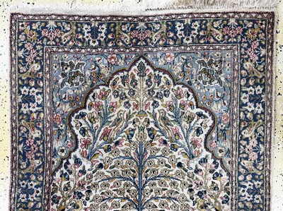 27054524a - 2 Lots Kerman fein, Persien, Ende 20.Jhd, Wolle auf Baumwolle, ca. 154 x 90 cm, ...