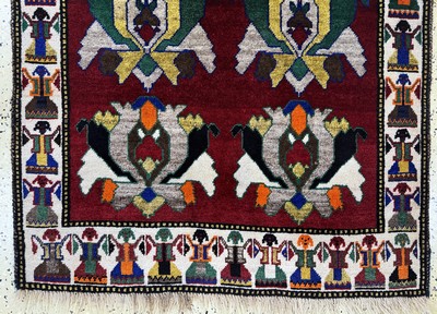 27054525b - Gabbeh alt, Persien, Mitte 20.Jhd, Wolle auf Wolle, ca. 155 x 100 cm, EHZ: 2 ...