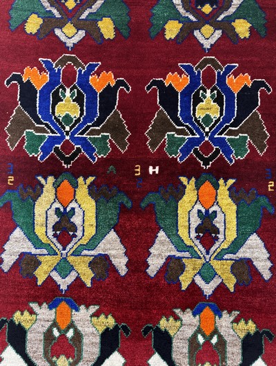 27054525c - Gabbeh alt, Persien, Mitte 20.Jhd, Wolle auf Wolle, ca. 155 x 100 cm, EHZ: 2 ...