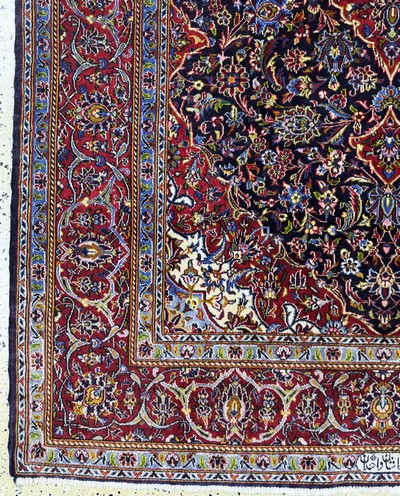 27054538c - Keschan Kork signiert, Persien, Ende 20.Jhd, Korkwolle auf Baumwolle, ca. 234 x 144cm, ...