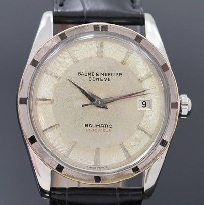 27054542b - BAUME & MERCIER Baumatic Armbanduhr in Stahl Referenz 1162, Schweiz 1950er Jahre, ...