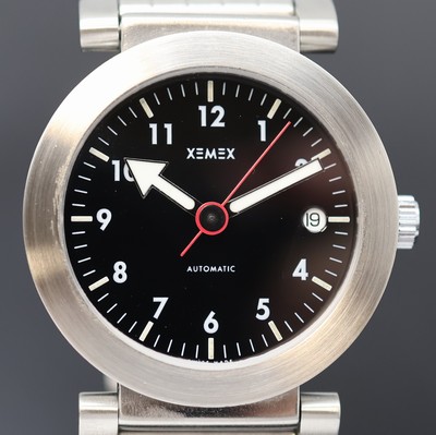 27054553b - XEMEX gents wristwatch in steel design Külling, Switzerland around 2000, self winding, ...