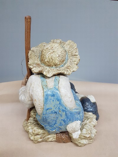 27054598k - 2 große Porzellanfiguren, Lladro Spanien, 20. Jh., dösender Hütejunge mit Hund, H. ...