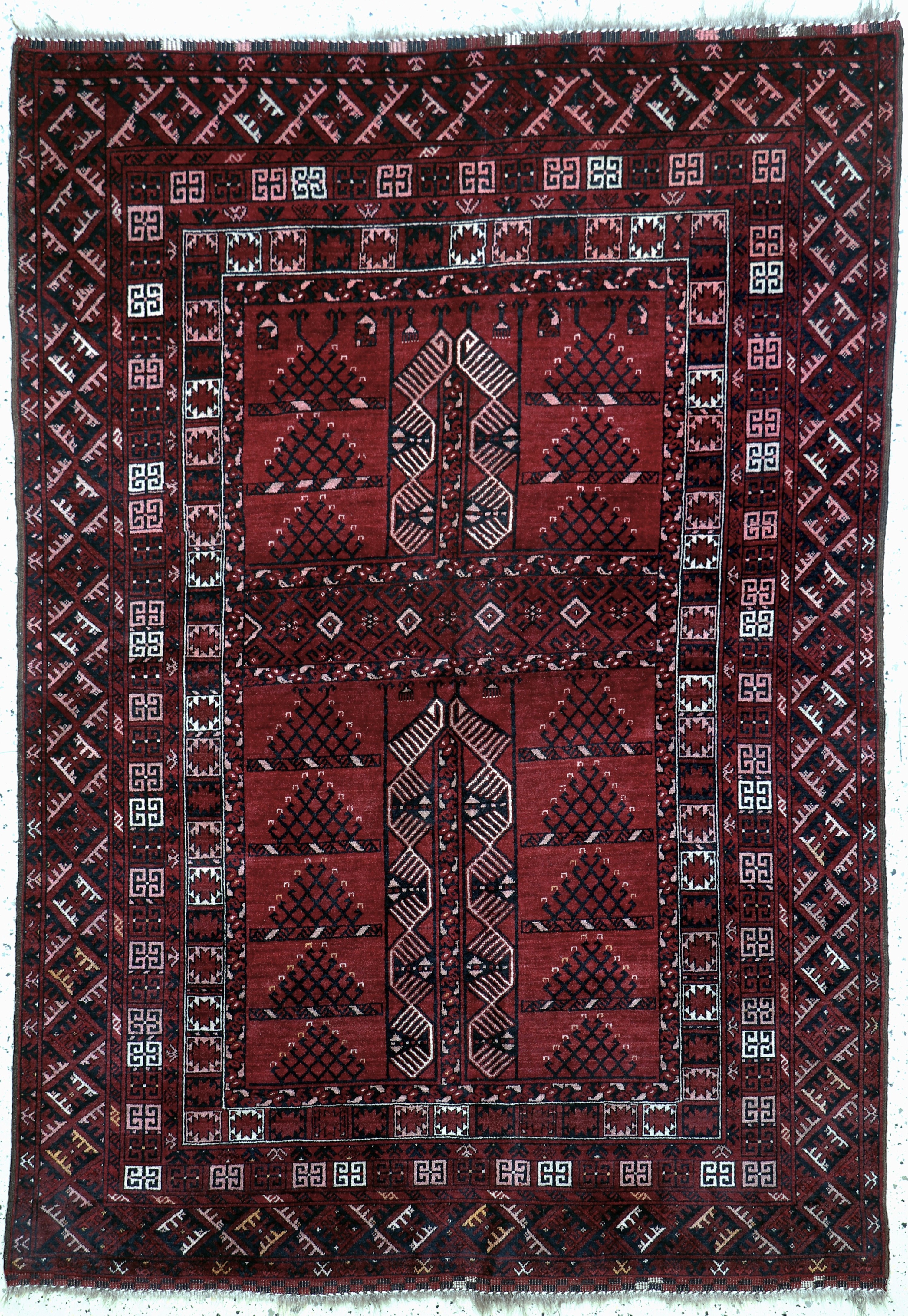Image 27054649 - Ersari´Engsi´, Afghanistan, Mitte 20.Jhd, Wolle auf Wolle, ca. 220 x 150 cm, EHZ: 2 ...