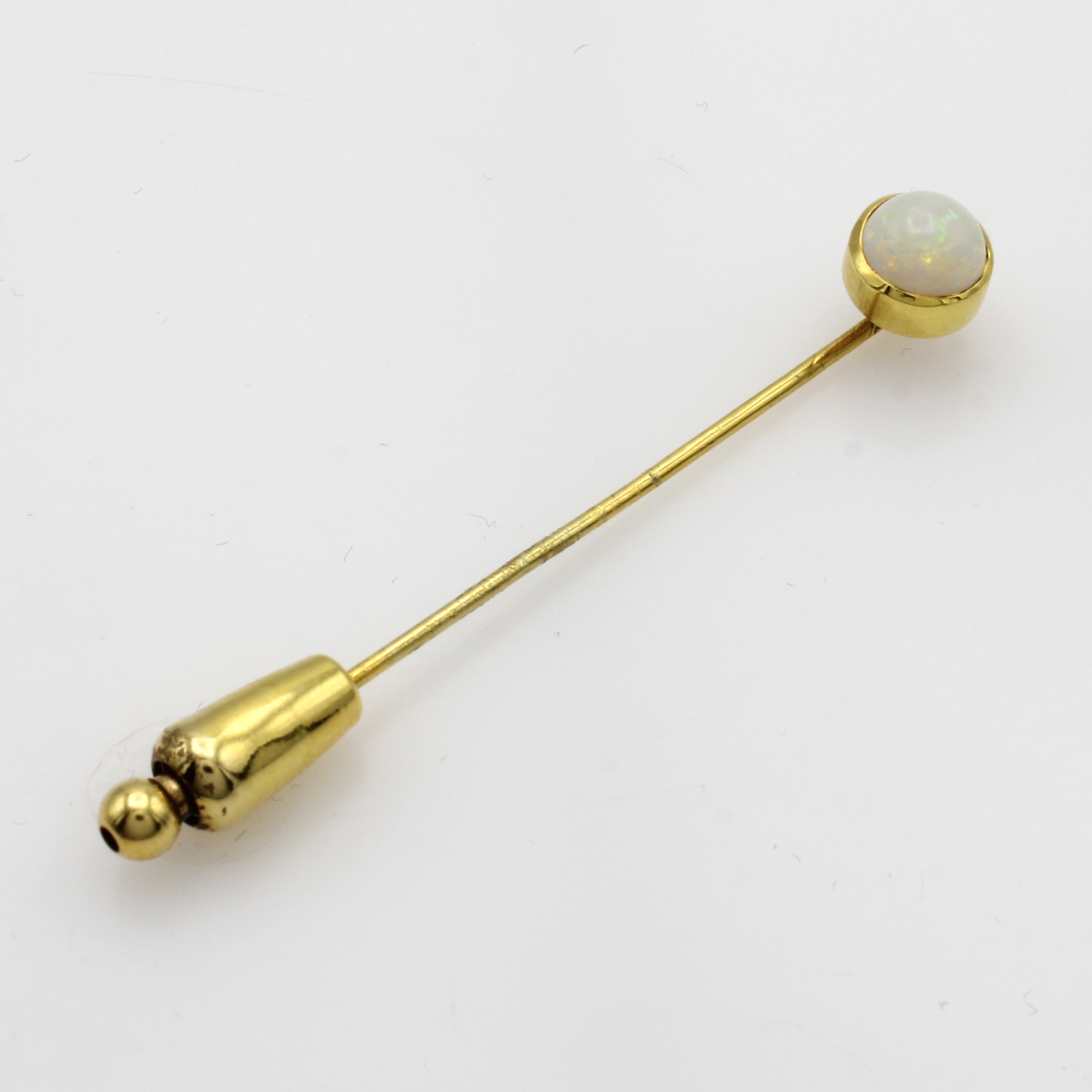 Image 27054846 - Krawattennadel mit Opal, GG 585/000, Opal ca. 0.5 ct, Schließe verg. Schätzpreis: ...