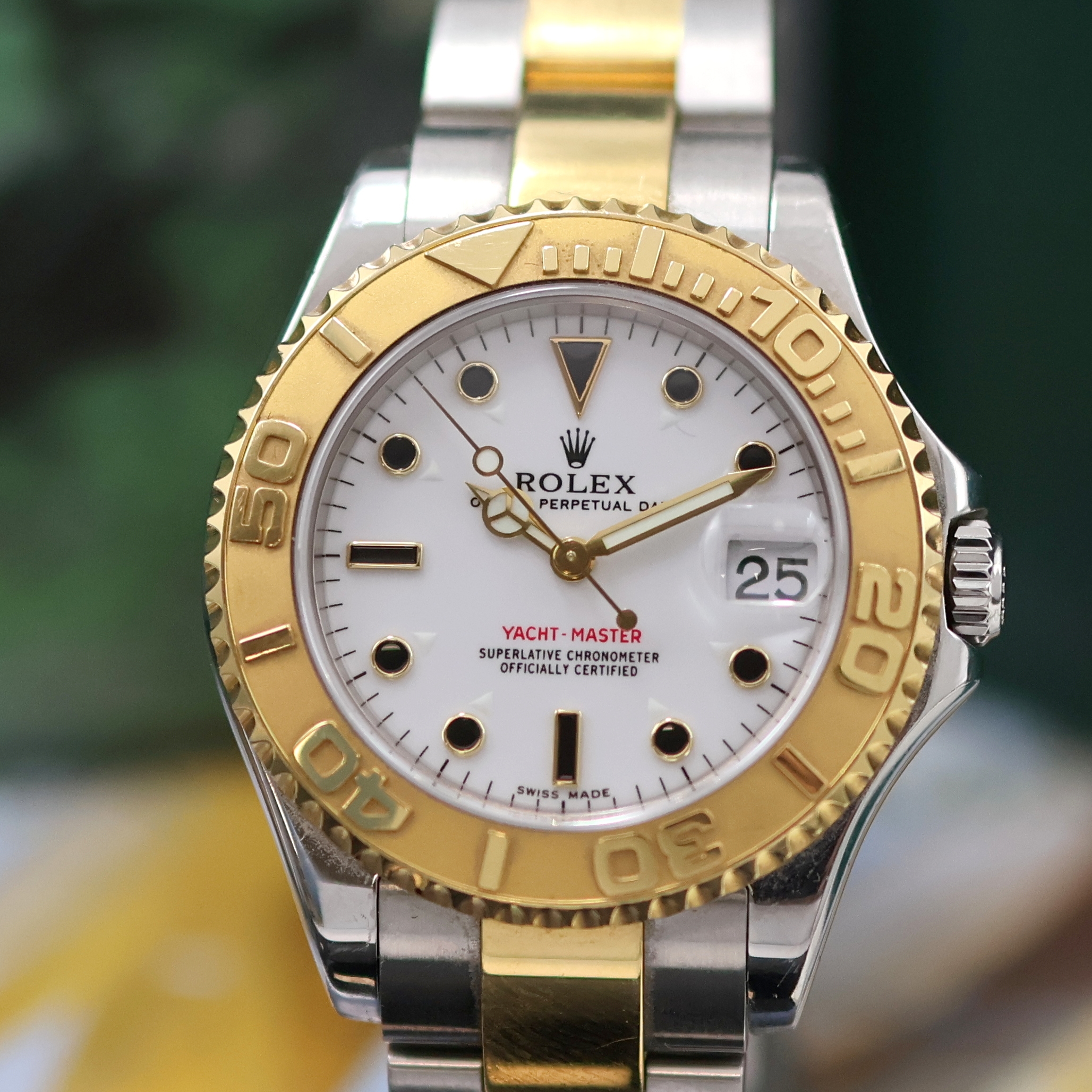 Detail a: ROLEX Mediumarmbanduhr Oyster Perpetual Date Yacht-Master in Stahl/Gold Referenz 168623, Schweiz verk. lt. beil. Pap. 02/2004, Automatik, Y-Serie, ...