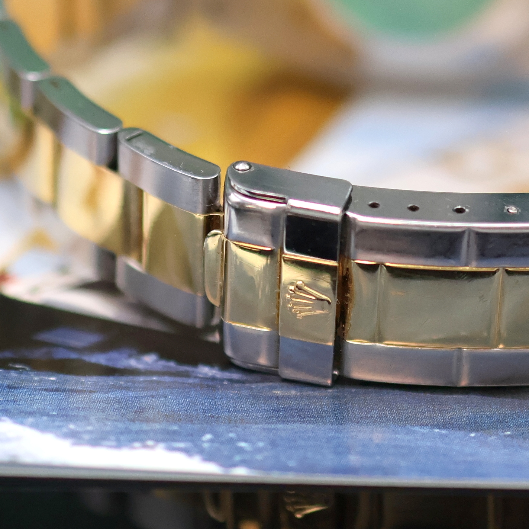 Detail d: ROLEX Mediumarmbanduhr Oyster Perpetual Date Yacht-Master in Stahl/Gold Referenz 168623, Schweiz verk. lt. beil. Pap. 02/2004, Automatik, Y-Serie, ...