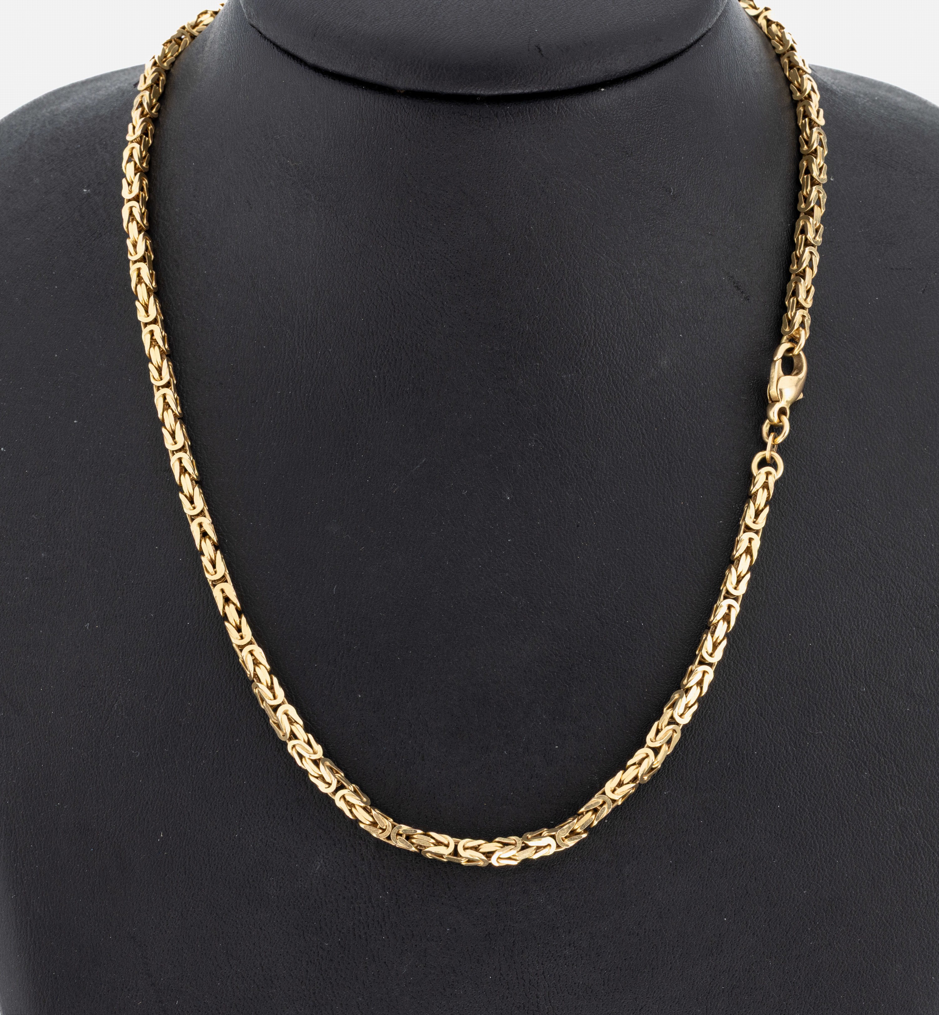 Image 27054898 - 14 kt Gold Königskette, GG 585/000, ca. 43 g, L. ca. 80.5 cm, D. ca. 3 mm Karabiner- ...