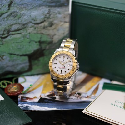 Image ROLEX Mediumarmbanduhr Oyster Perpetual Date Yacht-Master in Stahl/Gold Referenz 168623, ...