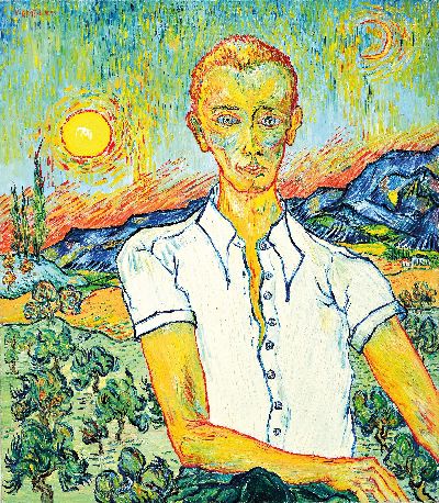27054858k - Peter Dörffel, 1935 Halle-2021 Heidelberg, Bildnis eines Mannes im mittleren Alter, im ...