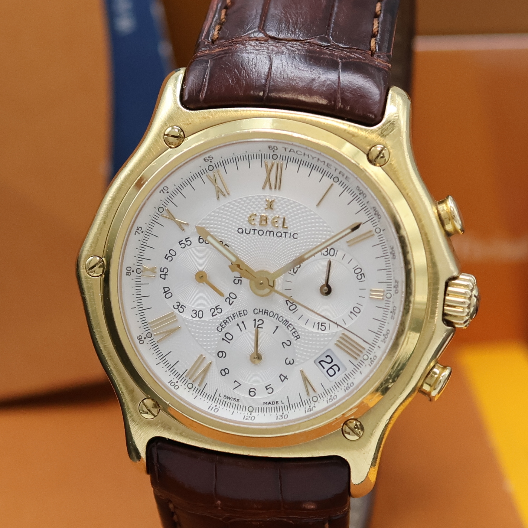 Detail a: EBEL 1911 Armbandchronograph Le Modular in Chronometerqualität Referenz 8137241 in GG 750/000, Schweiz lt. Pap. verk. 12/2000, Automatik, orig. ...