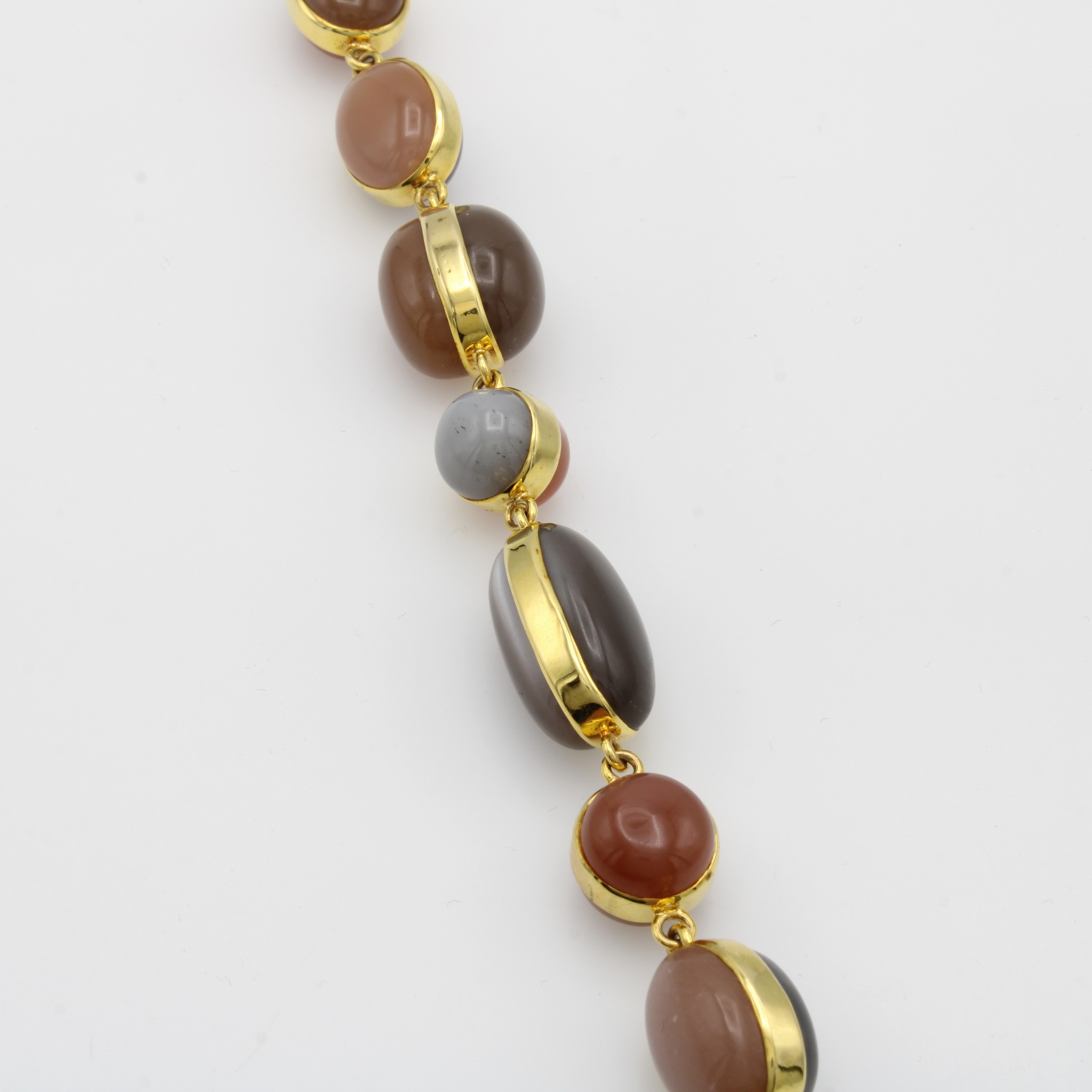 Image 27054961 - Armband mit Mondsteinen, GG 585/000, Mond- steine in versch. Formen u. Farben zus. ca. ...