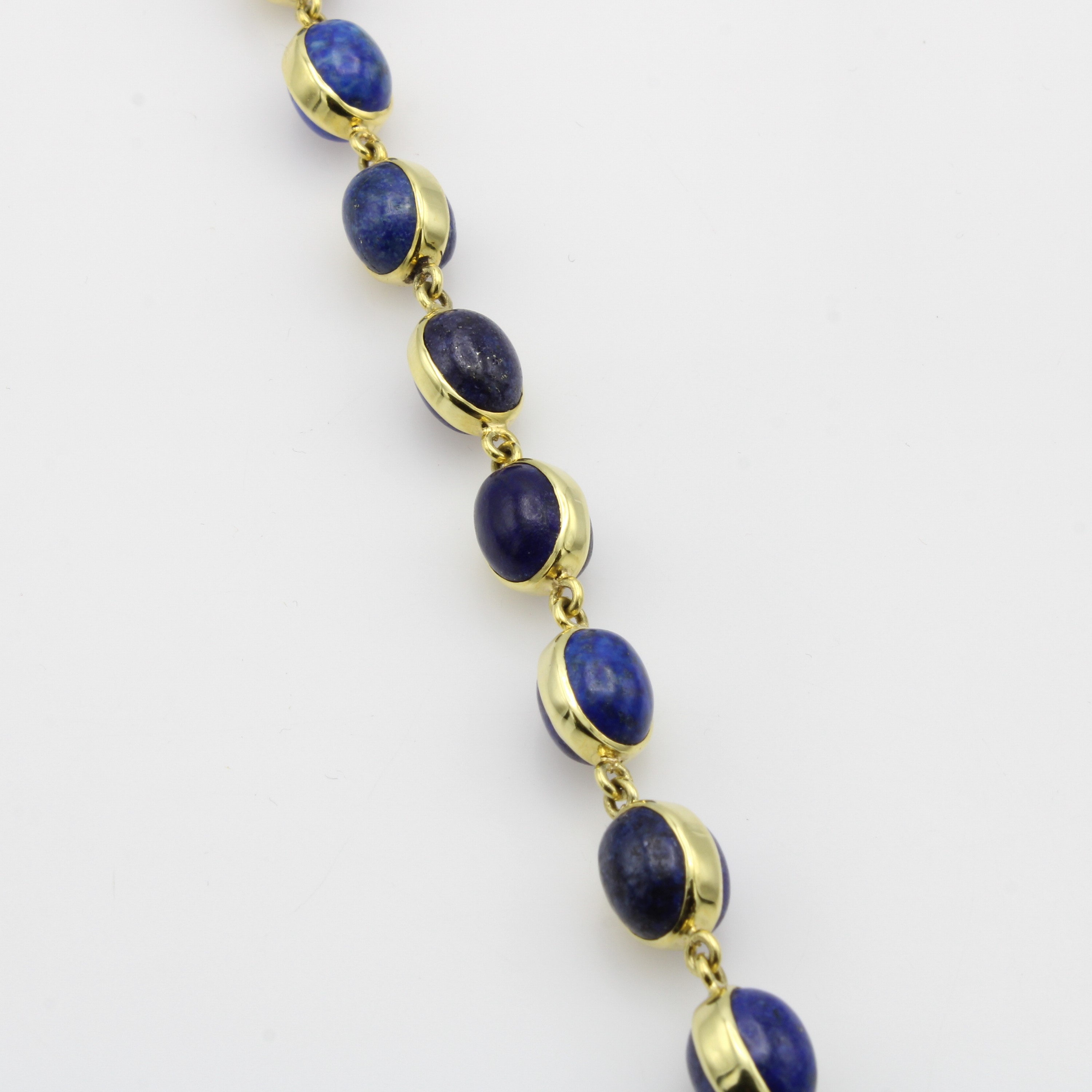 Image 27054968 - Armband mit Lapislazuli, GG 585/000, ovale Lapislazuli zus. ca. 45 ct, L. ca. 19 cm ...
