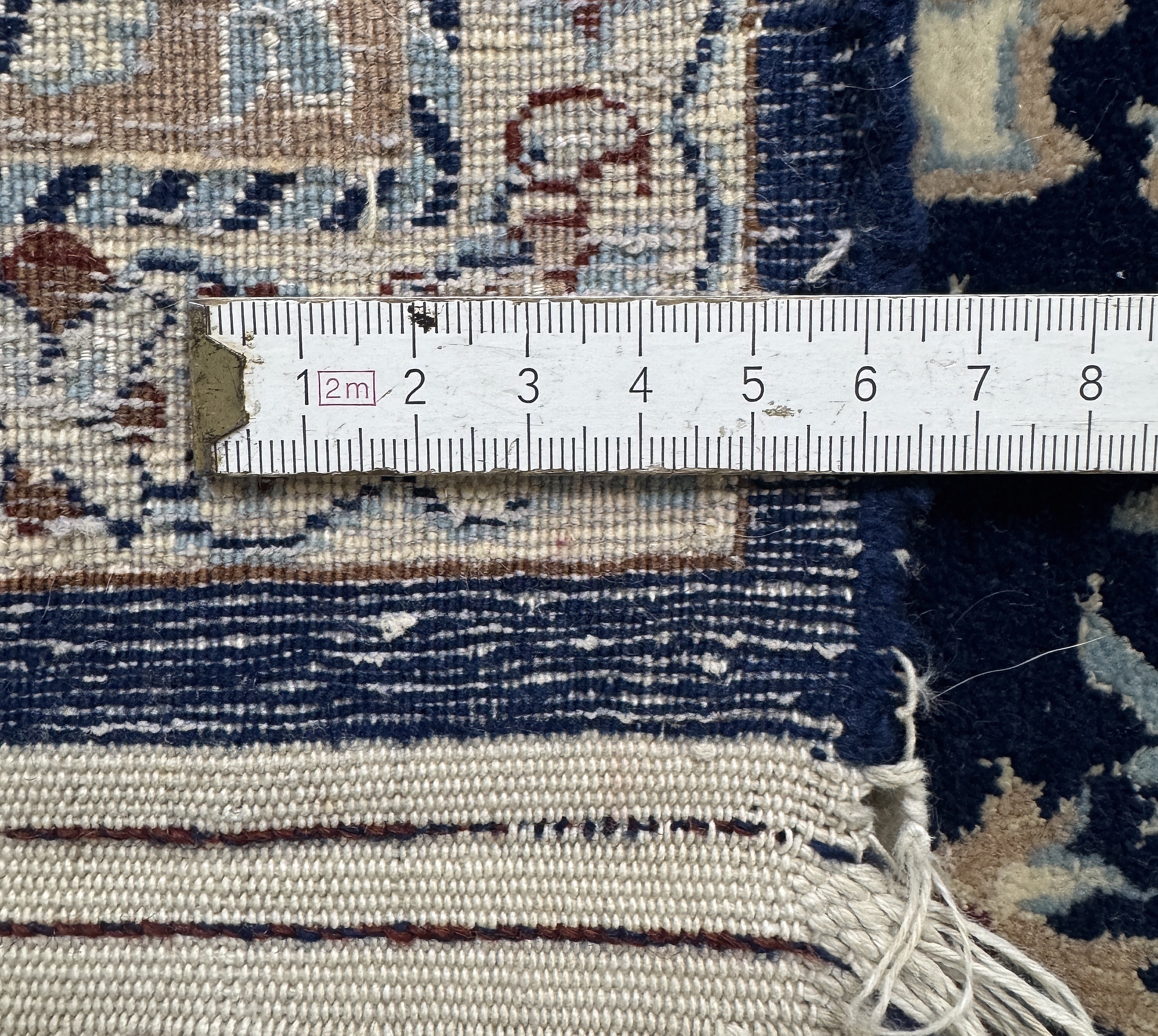 Detail e: Nain"Tudeschk"fein, Persien, Mitte 20.Jhd, Korkwolle mit Seide, ca. 130 x 80 cm, ca. 1,0 Mio. Kn/qm, EHZ: 2