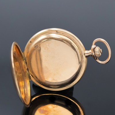 27054951e - GEBRÜDER ELLINGHAUSEN Berlin / UNION GLOCKE Savonette in RG 585/000, Schweiz um 1910, ...