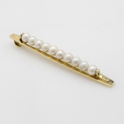 27054955a - Anhänger mit Akoyazuchtperlen,GG 585/000, 10 cremef. Perlen ca. 6 mm Schätzpreis: 3500, ...