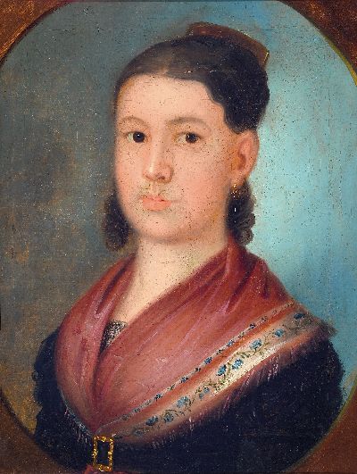 Image Johann Adam Schlesinger, 1759 Ebertsheim-1829 Grünstadt, Frauenbildnis, Bruststück im ...