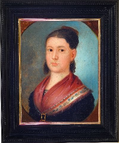 27054983k - Johann Adam Schlesinger, 1759 Ebertsheim-1829 Grünstadt, Frauenbildnis, Bruststück im ...