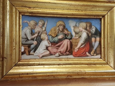 27054999k - 7 Porzellanbildplatten nach Gemälden von Ludwig Richter (1803-1884), Meissen, Knaufzeit ...