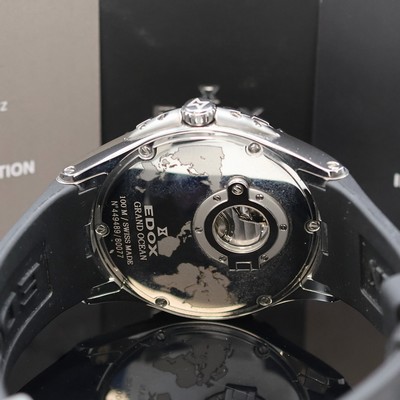 27055007d - EDOX Grand Ocean Chronometer Herrenarmbanduhr Referenz 80077, Schweiz verk. lt. beil. ...