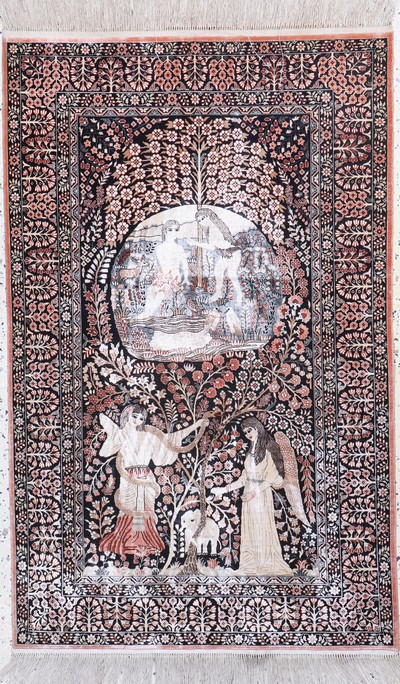 Image Hereke Seide fein, China, Ende 20.Jhd, reine Naturseide, ca. 124 x 80 cm, ca. 1,0 Mio. ...
