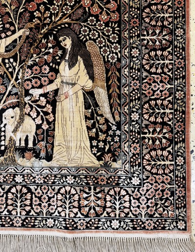 27055009b - Hereke Seide fein, China, Ende 20.Jhd, reine Naturseide, ca. 124 x 80 cm, ca. 1,0 Mio. ...