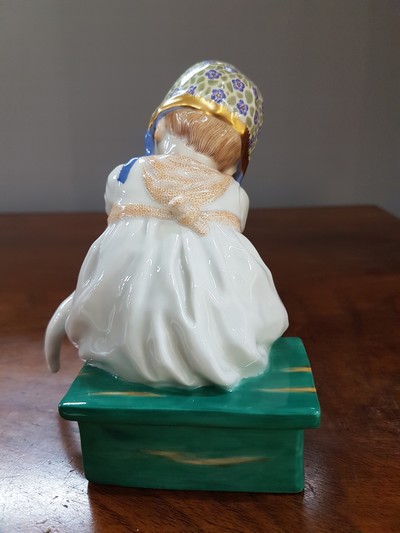 27055046c - Sog. Hentschelkind, Mädchen mit Katze, Meissen, Entw. Konrad Hentschel, nach 1973, ...